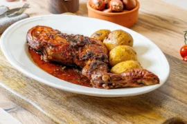 Pack pierna de cochinillo lechal + patatas baby