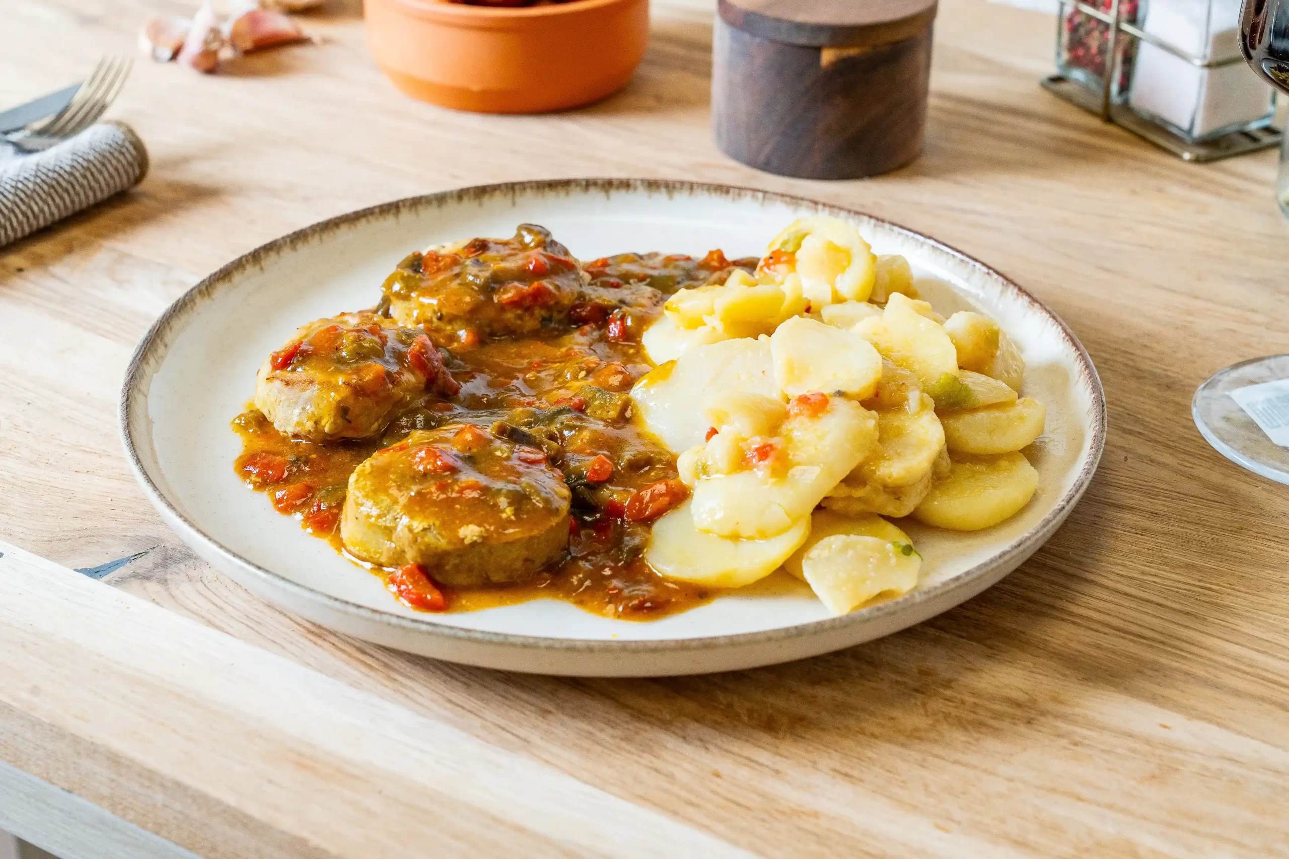 Solomillo de cerdo en salsa de champiñones