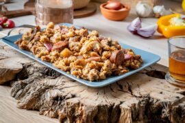 Migas camperas con chorizo ibérico