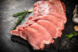 Lomo de cerdo fileteado