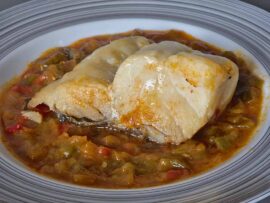 Bacalao con pisto